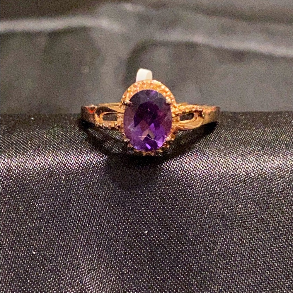 Amethyst Rose Gold Ring